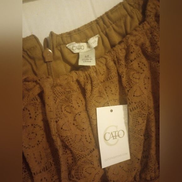 Cato lace off the shoulder knee length dress - Picture 5 of 10